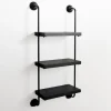 Shelves-Kirkland's Home Black Pipe 3-Tier Wall Shelf