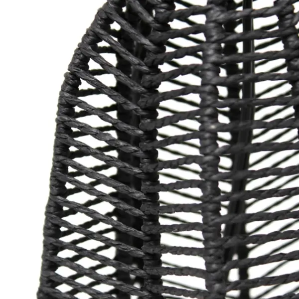 Table Lamps-Kirkland's Home Black Rope Woven Table Lamp White
