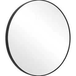 Framed Mirrors-Kirkland's Home Black Round Simple Frame Large Wall Mirror