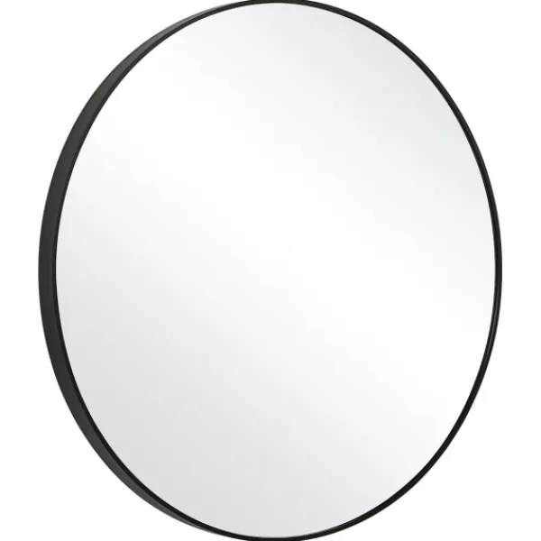 Framed Mirrors-Kirkland's Home Black Round Simple Frame Large Wall Mirror