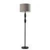 Floor Lamps-Kirkland's Home Black Slim Hourglass Floor Lamp Black/Gray