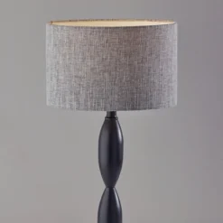 Table Lamps-Kirkland's Home Black Slim Hourglass Table Lamp Black/Gray