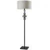 Floor Lamps-Kirkland's Home Black Smoked Mercury Glass Floor Lamp Gray