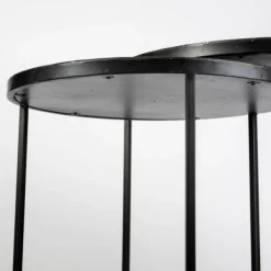 Accent & End Tables-Kirkland's Home Black Starburst Nesting Accent Tables, Set Of 2