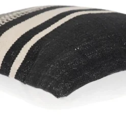 Pillows-Kirkland's Home Black Transitional Stripe Pillow Black/White