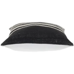 Pillows-Kirkland's Home Black Transitional Stripe Pillow Black/White