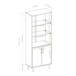 Bookshelves-Kirkland's Home Black Two Tone Bookshelf With Hutch