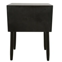Accent & End Tables-Kirkland's Home Black Two-Drawer Rattan Front Accent Table