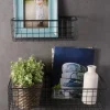Wall Storage-Kirkland's Home Black Wall Hanging Wire Baskets, Set Of 2