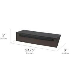 Shelves-Kirkland's Home Black Wedge Wood Small Floating Shelf