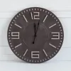 Clocks-Kirkland's Home Black Wood Block Numbers Wall Clock