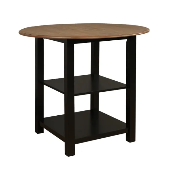 Dining Tables-Kirkland's Home Black Wood Farmhouse 3-Pc. Stool And Table Set Black/Brown