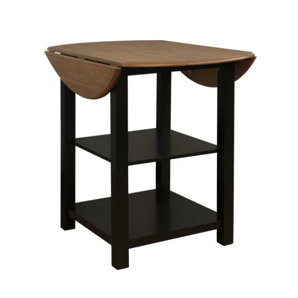 Dining Tables-Kirkland's Home Black Wood Farmhouse 3-Pc. Stool And Table Set Black/Brown