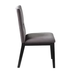 Dining Tables-Kirkland's Home Black Wood Table And Gray Chair 5-Pc. Dining Set