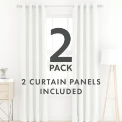 Curtains & Drapes-Kirkland's Home Blackout Curtains, 84 In. White