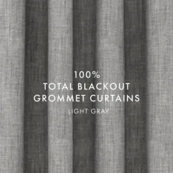 Curtains & Drapes-Kirkland's Home Blackout Curtains, 84 In. Gray