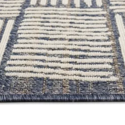 Outdoor Rugs-Kirkland's Home Blake Gray Cube Indoor/Outdoor Area Rug, 7X9 Gray/White