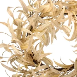 Wreaths-Kirkland's Home Bleached Long Leaf Eucalyptus Wreath Ivory