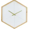 Clocks-Kirkland's Home Blond Wood Frame Hexagon Wall Clock