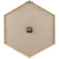 Clocks-Kirkland's Home Blond Wood Frame Hexagon Wall Clock