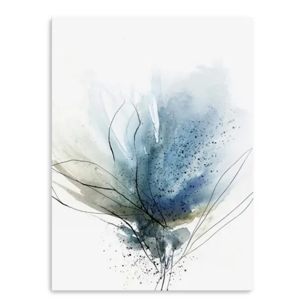 Canvas Art-Kirkland's Home Blooming Flower Ii Medium Canvas Art Print Blue