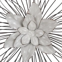 Wall Plaques-Kirkland's Home Blossom Metal Wall Plaques, Set Of 3 White
