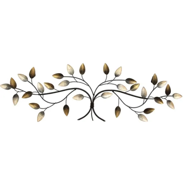 Wall Plaques-Kirkland's Home Blowing Leaves Over The Door Metal Wall Sculpture Gold/Multi