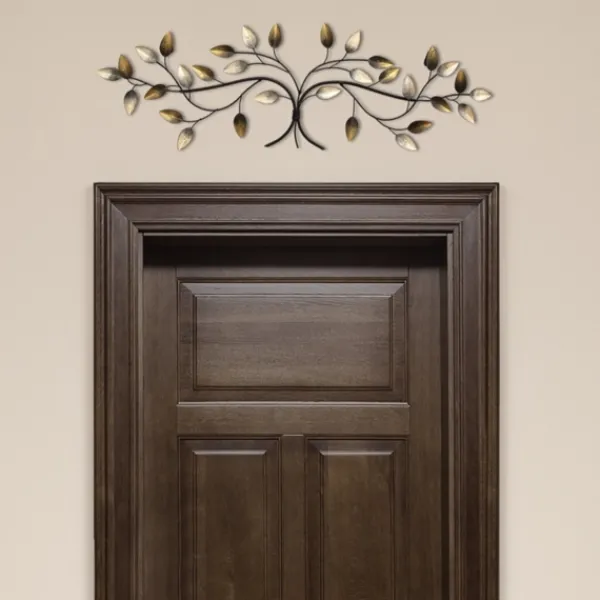 Wall Plaques-Kirkland's Home Blowing Leaves Over The Door Metal Wall Sculpture Gold/Multi