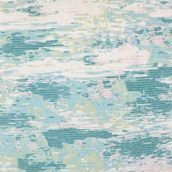 Accent Chairs-Kirkland's Home Blue Abstract Armless Accent Chair Blue/White