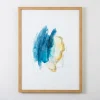 Framed Art-Kirkland's Home Blue And Gold Abstracts I Framed Art Print Blue/Gold/White
