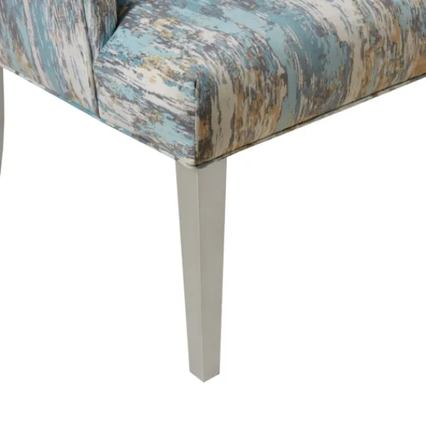 Accent Chairs-Kirkland's Home Blue And Gray Abstract Wingback Accent Chair Blue/Gray