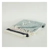 Blankets & Throws-Kirkland's Home Blue And Ivory Colorblock Throw Blue/Ivory