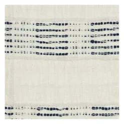 Blankets & Throws-Kirkland's Home Blue And Ivory Woven Stripe Throw Blue/Ivory