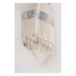 Blankets & Throws-Kirkland's Home Blue And Ivory Woven Stripe Throw Blue/Ivory
