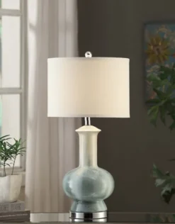 Table Lamps-Kirkland's Home Blue And Ombre Ceramic Table Lamp White