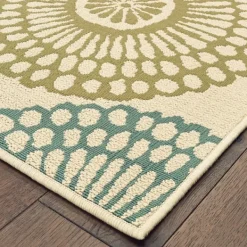 Outdoor Rugs-Kirkland's Home Blue And Orange Circles Outdoor Area Rug, 6X9 Orange/Blue