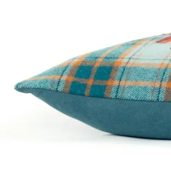 Pillows-Kirkland's Home Blue And Orange Plaid Harvest Lumbar Pillow Blue/Orange