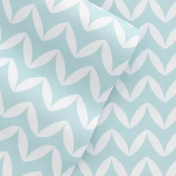 Bed Sheets-Kirkland's Home Blue And White Chevron 3-Pc. Twin Sheet Set Blue/White