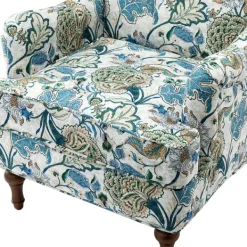 Accent Chairs-Kirkland's Home Blue And White Floral Classic Accent Chair Blue/White