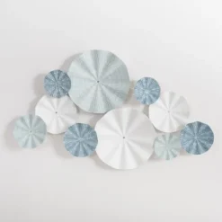 Wall Plaques-Kirkland's Home Blue And White Seashell Plates Wall Plaque Blue/White