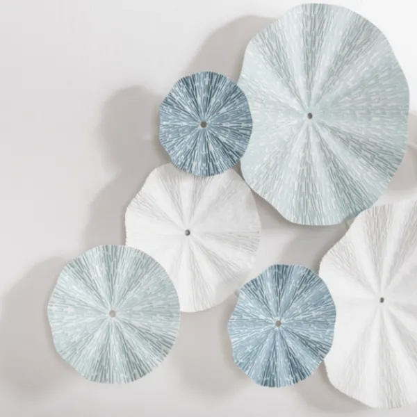 Wall Plaques-Kirkland's Home Blue And White Seashell Plates Wall Plaque Blue/White