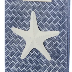 Wall Quotes & Signs-Kirkland's Home Blue Beach Starfish Wall Sign Blue/White