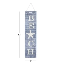 Wall Quotes & Signs-Kirkland's Home Blue Beach Starfish Wall Sign Blue/White