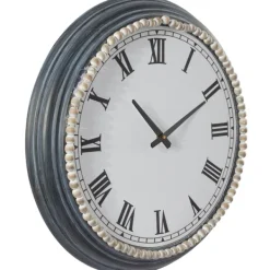 Clocks-Kirkland's Home Blue Beaded Roman Numeral Clock