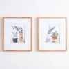 Framed Art-Kirkland's Home Blue Botanical Vase Framed Art Prints, Set Of 2 White/Blue/Brown