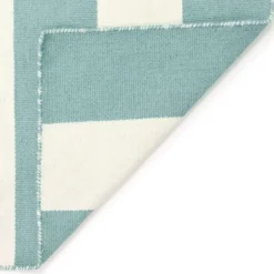 Outdoor Rugs-Kirkland's Home Blue Cabana Stripe Indoor/Outdoor Area Rug, 8X11 Blue/Ivory