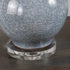 Table Lamps-Kirkland's Home Blue Ceramic Hourglass Table Lamp White