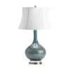 Table Lamps-Kirkland's Home Blue Ceramic Stripe Base Table Lamp White