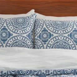 Comforters-Kirkland's Home Blue Cloud Floral King 3-Pc. Comforter Set Blue/White