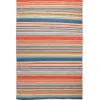 Outdoor Rugs-Kirkland's Home Blue Dhurri Stripe Indoor/Outdoor Area Rug, 7X9 Blue/White/Gray
